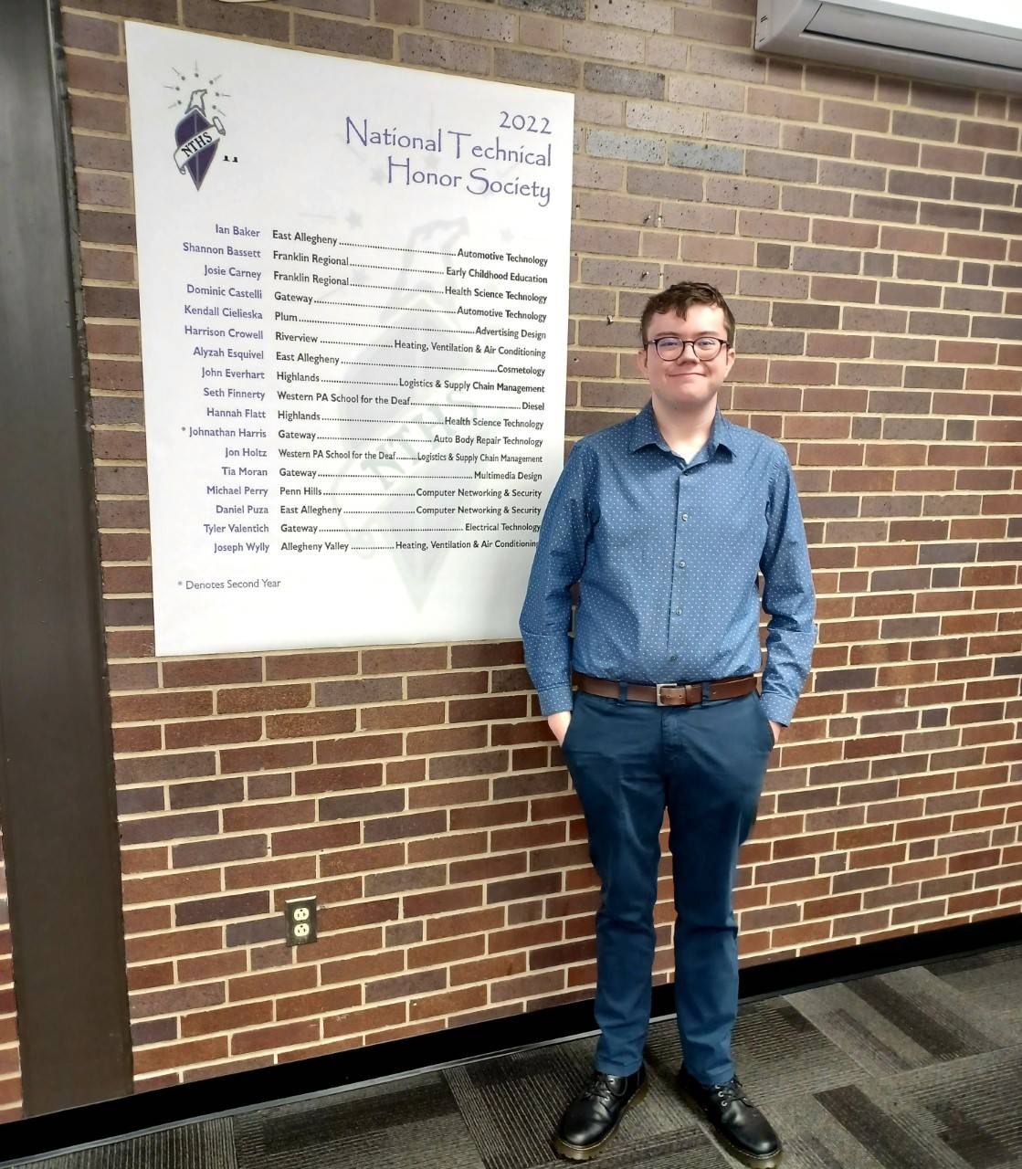 2021-2022 National Technical Honor Society Inductee Harrison Crowell