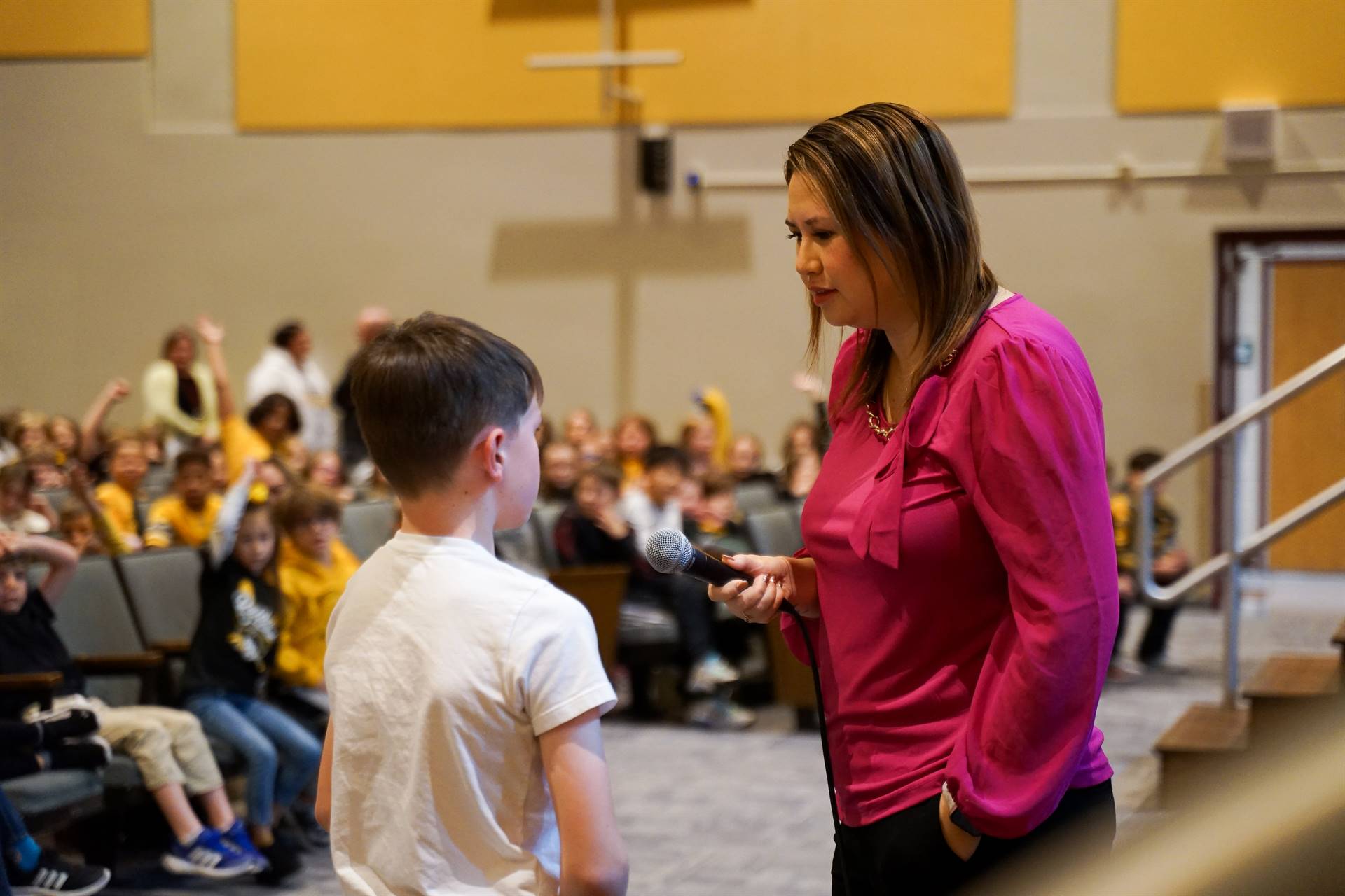 KDKA Meteorologist Falicia Woody at Tenth Street Elementary