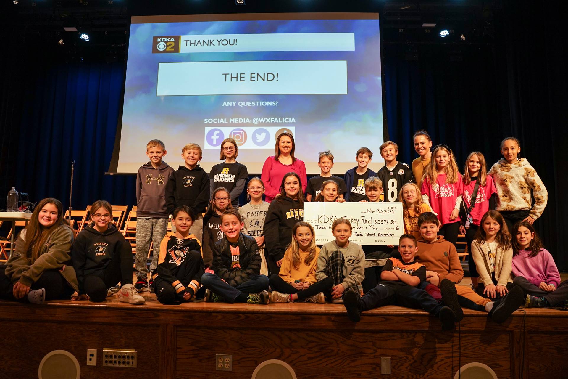 KDKA Meteorologist Falicia Woody at Tenth Street Elementary