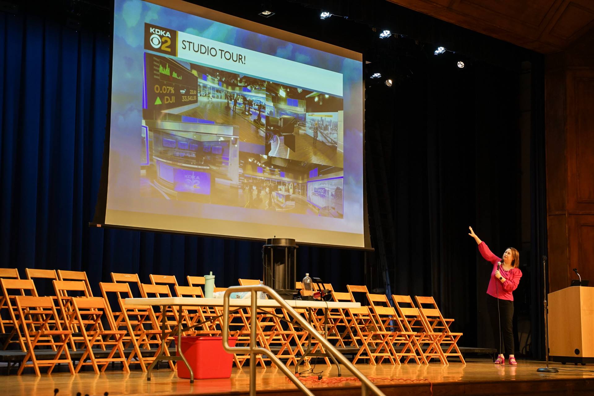 KDKA Meteorologist Falicia Woody at Tenth Street Elementary