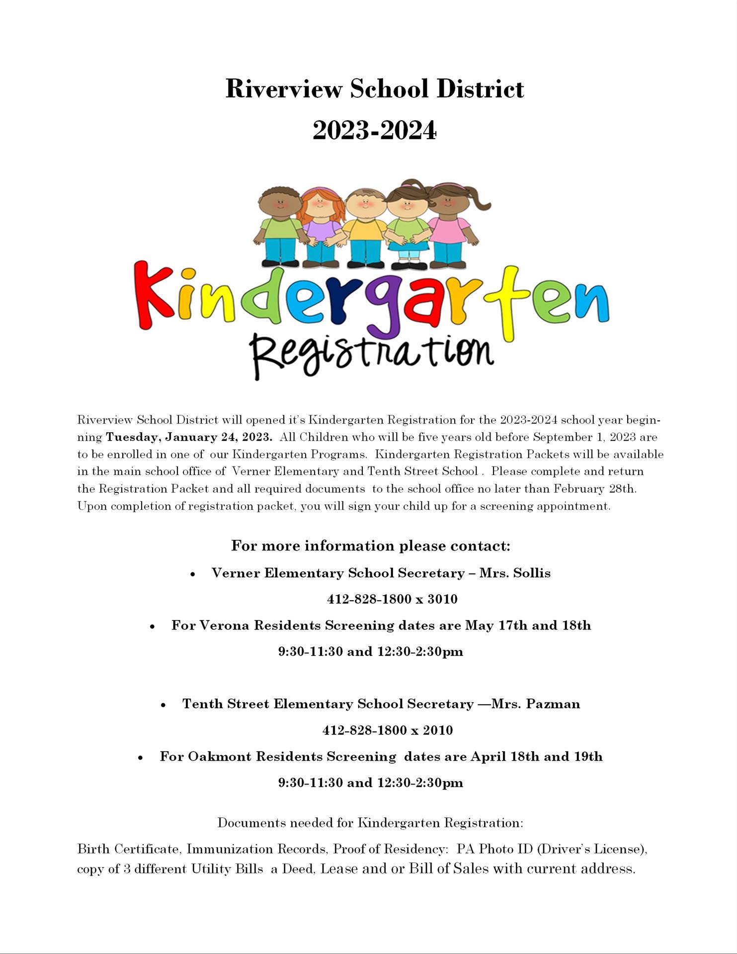 Kindergarten Registration
