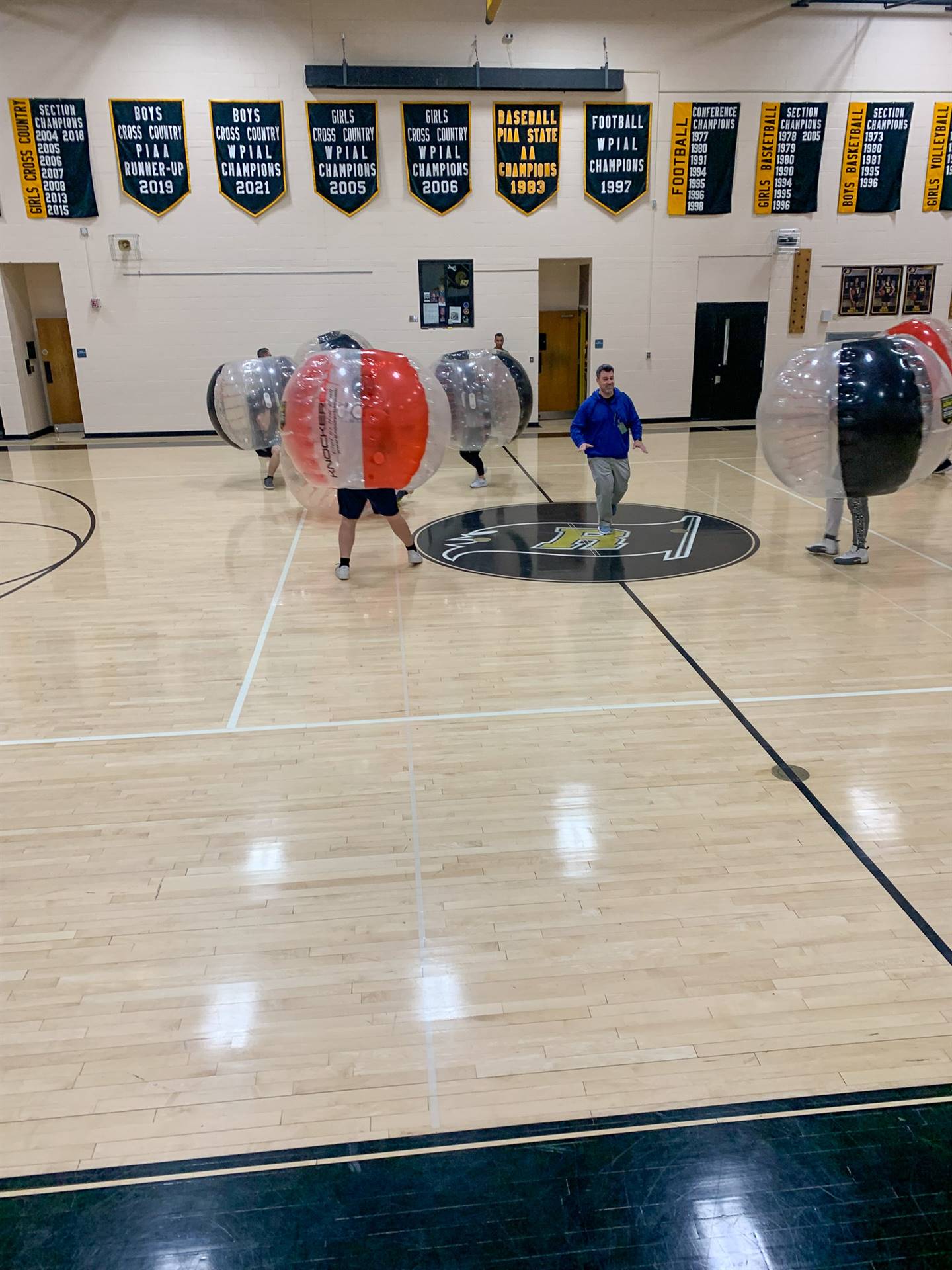 Knockerballs in PE at Riverview Jr-Sr High School