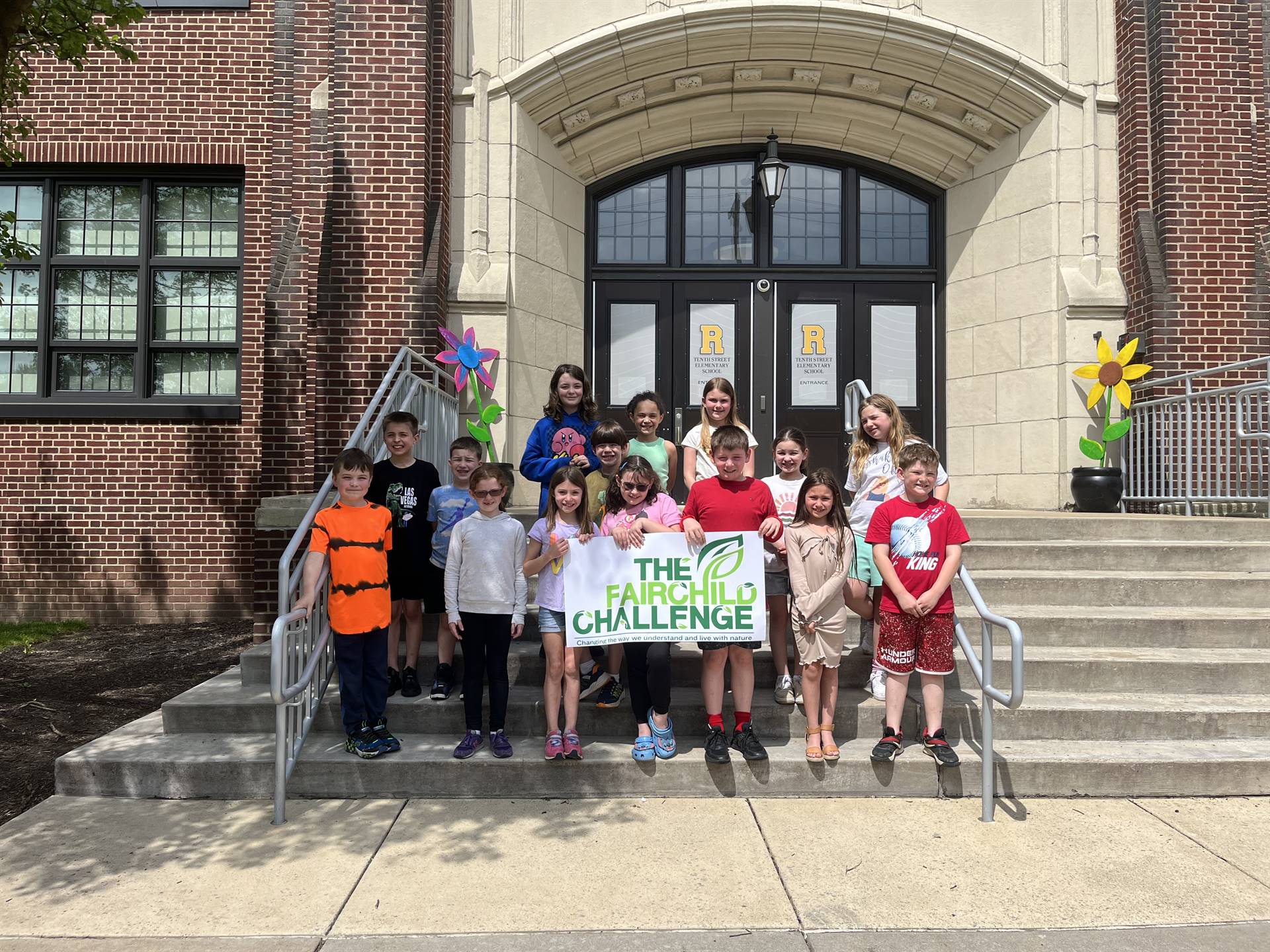 Tenth Street Third Graders pose for a photo after participating in the Fairchild Challenge.